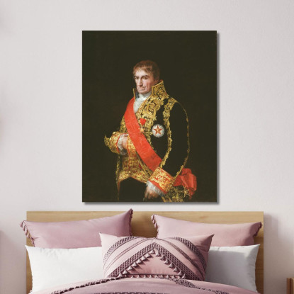 Ritratto Del Generale José Manuel Romero Francisco de Goya fgy46 quadro stampato su tela