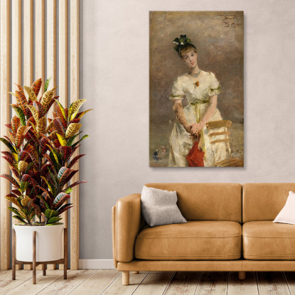Giovane Donna In Riva Al Mare Alfred Stevens stal99 quadro stampato su tela