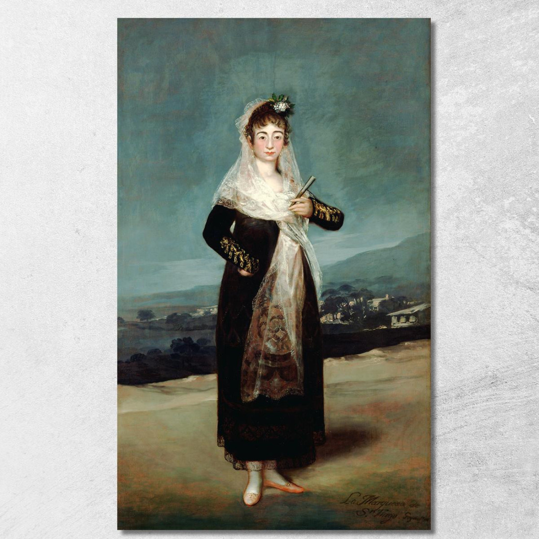 Ritratto Della Marchesa Di Santiago Francisco de Goya fgy50 quadro stampato su tela