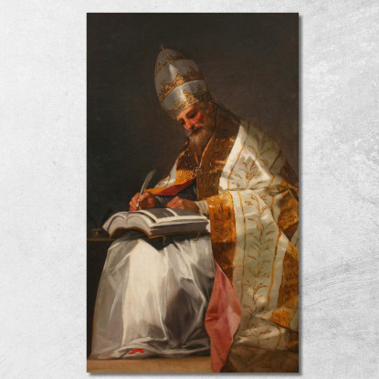 San Gregorio Magno Papa Francisco de Goya fgy54 quadro stampato su tela