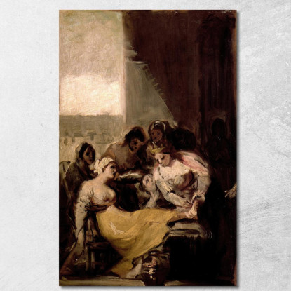 Santa Isabella Del Portogallo Guarisce Le Ferite Di Una Donna Malata Francisco de Goya fgy55 quadro stampato su tela