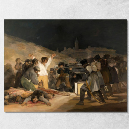 Il 3 Maggio 1808 Francisco de Goya fgy66 quadro stampato su tela