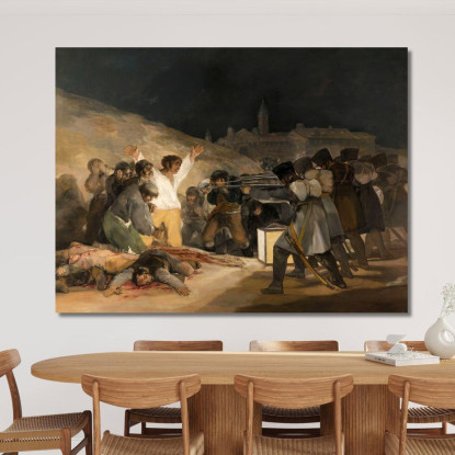 Il 3 Maggio 1808 Francisco de Goya fgy66 quadro stampato su tela