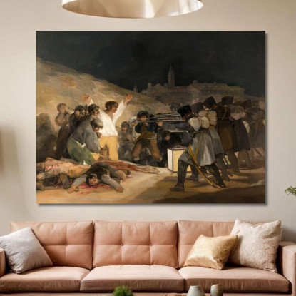 Il 3 Maggio 1808 Francisco de Goya fgy66 quadro stampato su tela