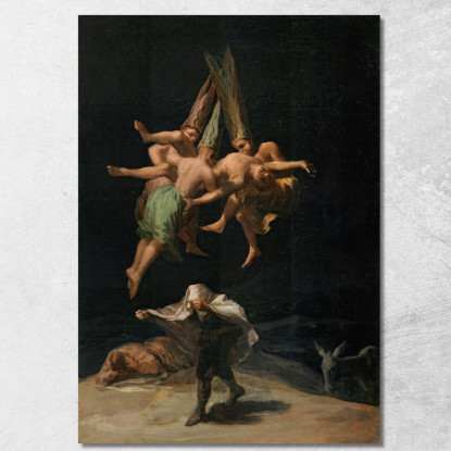 Il Volo Delle Streghe Francisco de Goya fgy74 quadro stampato su tela