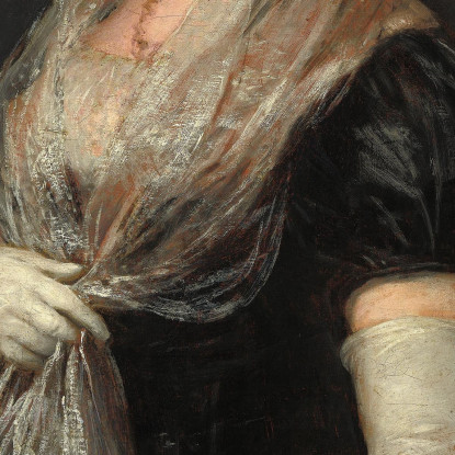 Giovane Donna Che Indossa Una Mantiglia E Una Basquina Francisco de Goya fgy75 quadro stampato su tela