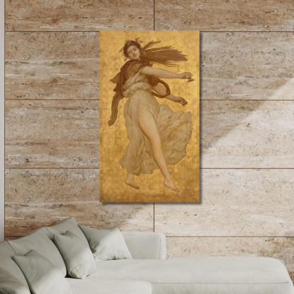 Una Ragazza Che Balla Con I Piatti In Una Veste Bianca Frederic Leighton flg2 quadro stampato su tela