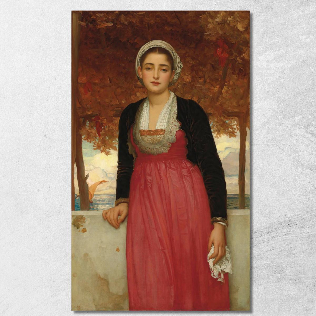Giallo Frederic Leighton flg5 quadro stampato su tela