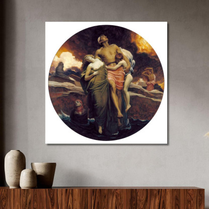 E Il Mare Restituì I Morti Che Conteneva Frederic Leighton flg6 quadro stampato su tela