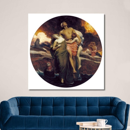 E Il Mare Restituì I Morti Che Conteneva Frederic Leighton flg6 quadro stampato su tela