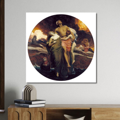 E Il Mare Restituì I Morti Che Conteneva Frederic Leighton flg6 quadro stampato su tela