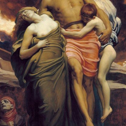 E Il Mare Restituì I Morti Che Conteneva Frederic Leighton flg6 quadro stampato su tela
