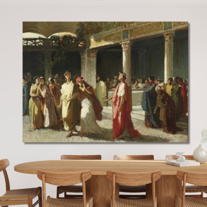 Scena Drammatica In Un Tribunale Frederic Leighton flg16 quadro stampato su tela