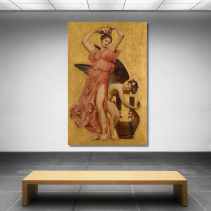 Erato Frederic Leighton flg19 quadro stampato su tela