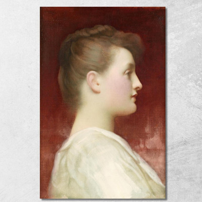 Ragazza Di Profilo Frederic Leighton flg22 quadro stampato su tela