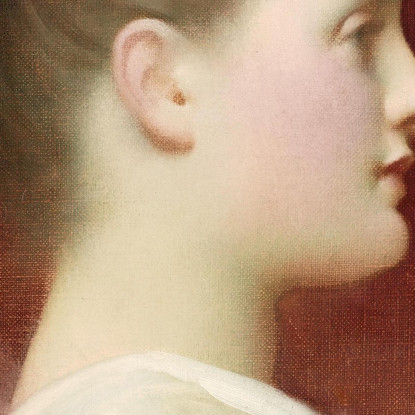 Ragazza Di Profilo Frederic Leighton flg22 quadro stampato su tela