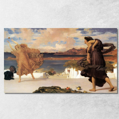 Ragazze Greche Che Giocano A Palla Frederic Leighton flg25 quadro stampato su tela