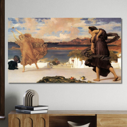 Ragazze Greche Che Giocano A Palla Frederic Leighton flg25 quadro stampato su tela