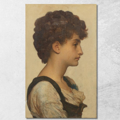 Testa Di Ragazza Frederic Leighton flg26 quadro stampato su tela