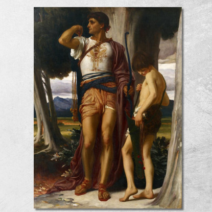 Il Segno Di Jonathan A David Frederic Leighton flg30 quadro stampato su tela