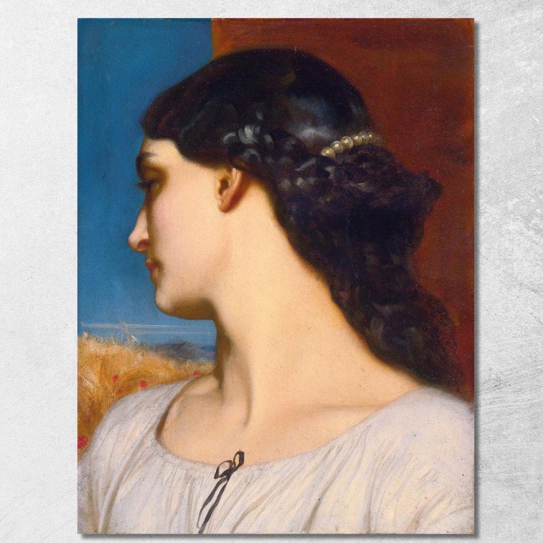 La Nanna Ore Soleggiate Frederic Leighton flg31 quadro stampato su tela