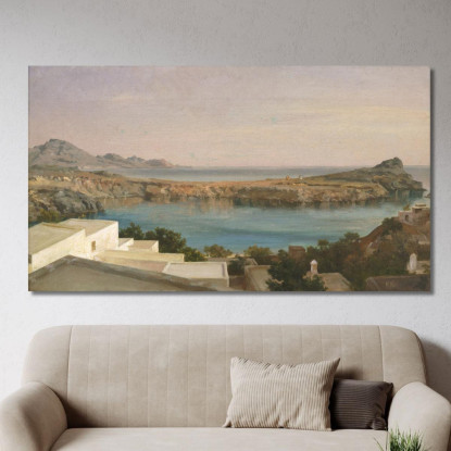 Lindos Rodi Frederic Leighton flg37 quadro stampato su tela