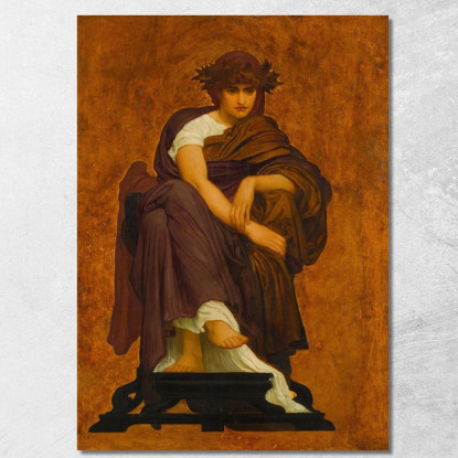 Mnemosine Madre Delle Muse Frederic Leighton flg40 quadro stampato su tela