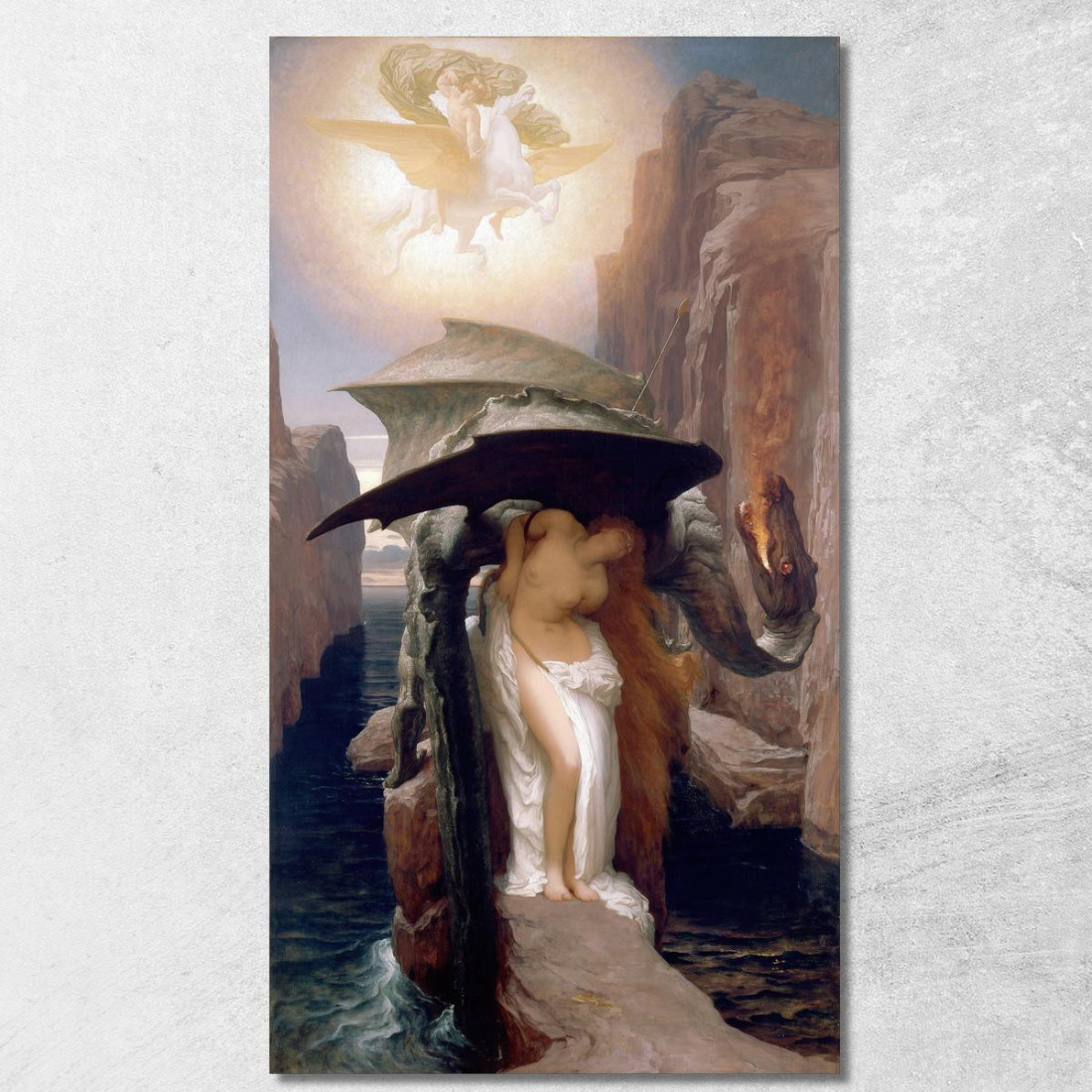 Perseo E Andromeda Frederic Leighton flg47 quadro stampato su tela