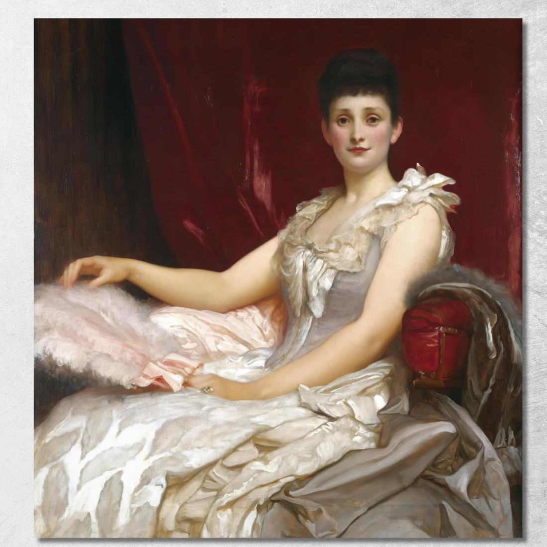 Ritratto Di Amy Augusta Lady Coleridge Frederic Leighton flg48 quadro stampato su tela
