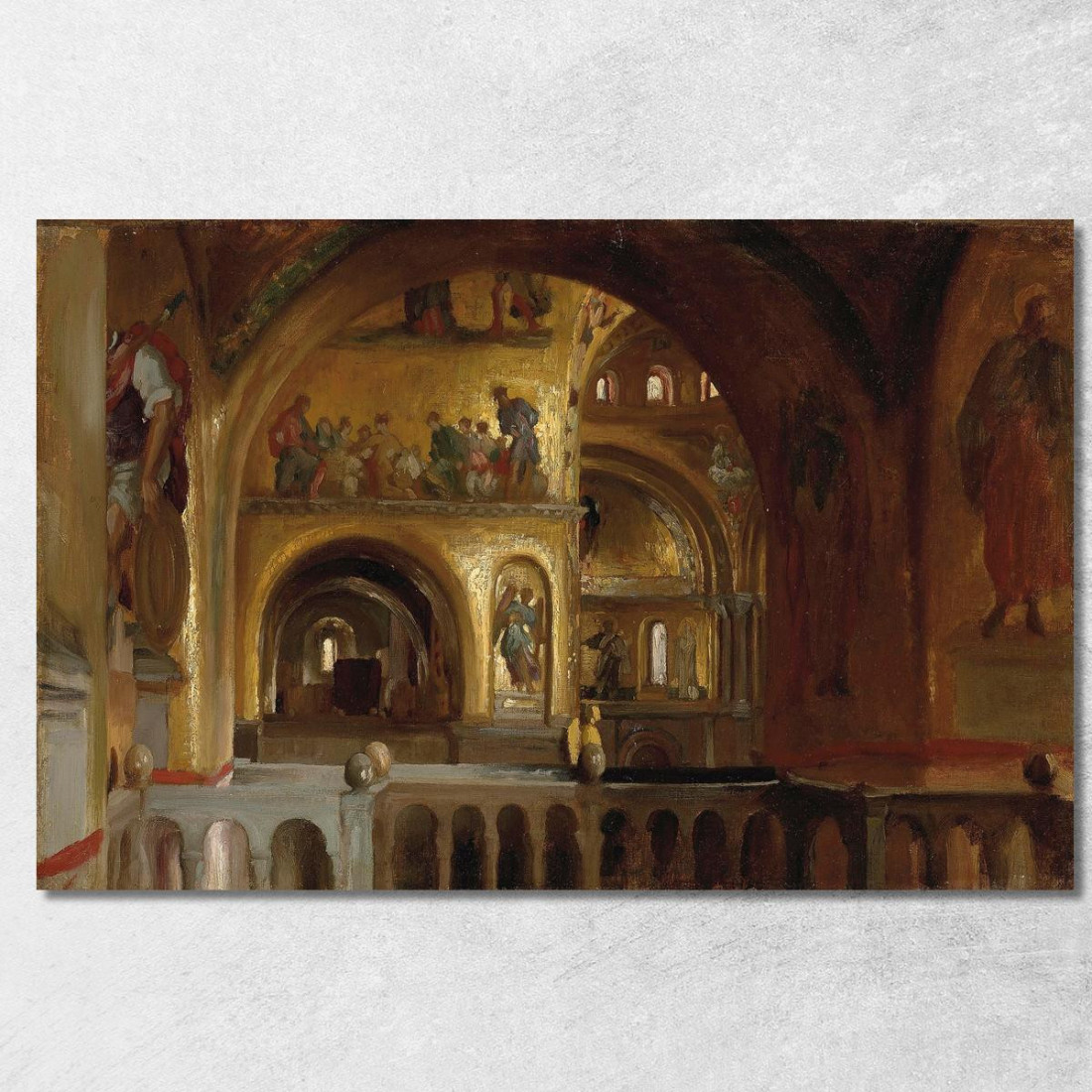 L'Interno Della Basilica Di San Marco Venezia Frederic Leighton flg59 quadro stampato su tela
