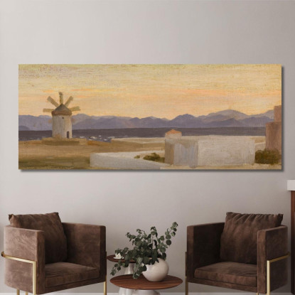 Le Montagne Dell'Asia Minore Da Rodi Frederic Leighton flg60 quadro stampato su tela