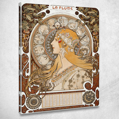 Zodiaco Alphonse Mucha amu11 quadro stampato su tela