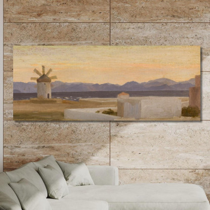 Le Montagne Dell'Asia Minore Da Rodi Frederic Leighton flg60 quadro stampato su tela