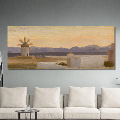Le Montagne Dell'Asia Minore Da Rodi Frederic Leighton flg60 quadro stampato su tela