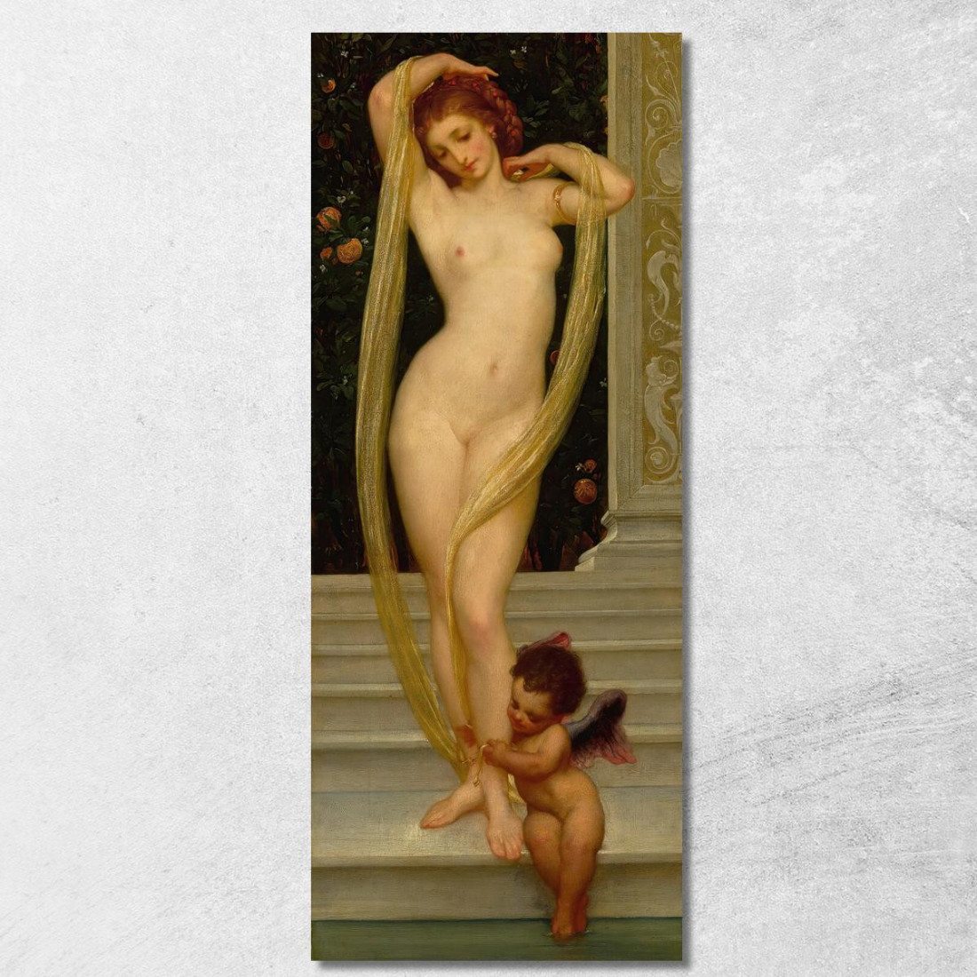 Venere E Cupido Frederic Leighton flg64 quadro stampato su tela