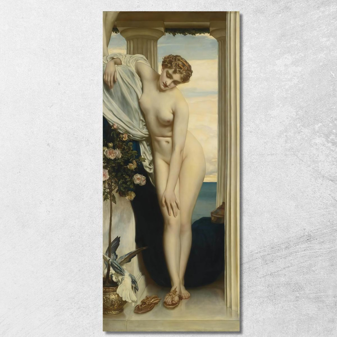 Venere Si Spoglia Per Il Bagno Frederic Leighton flg65 quadro stampato su tela