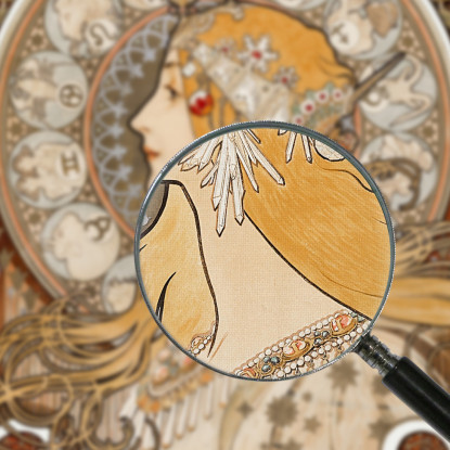 Zodiaco Alphonse Mucha amu11 quadro stampato su tela