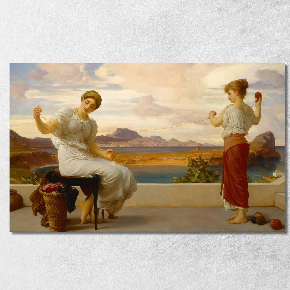 Avvolgimento Della Matassa Frederic Leighton flg68 quadro stampato su tela