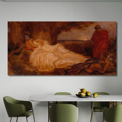 Studio Del Colore Per Cimone E Ifigenia Frederic Leighton flg69 quadro stampato su tela