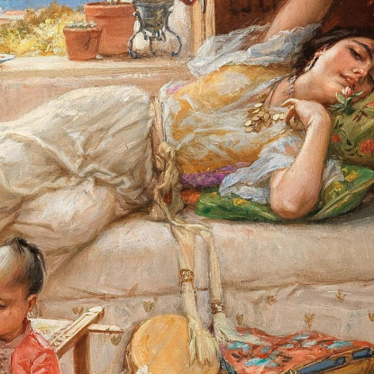 Un Pomeriggio Ad Algeri Frederick Arthur Bridgman fab7 quadro stampato su tela