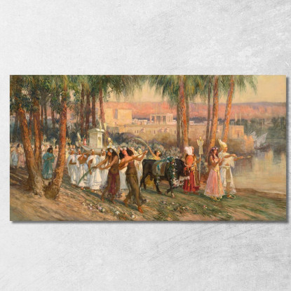 Una Processione Egiziana 2 Frederick Arthur Bridgman fab9 quadro stampato su tela