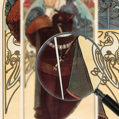 Frazione Alphonse Mucha amu13 quadro stampato su tela