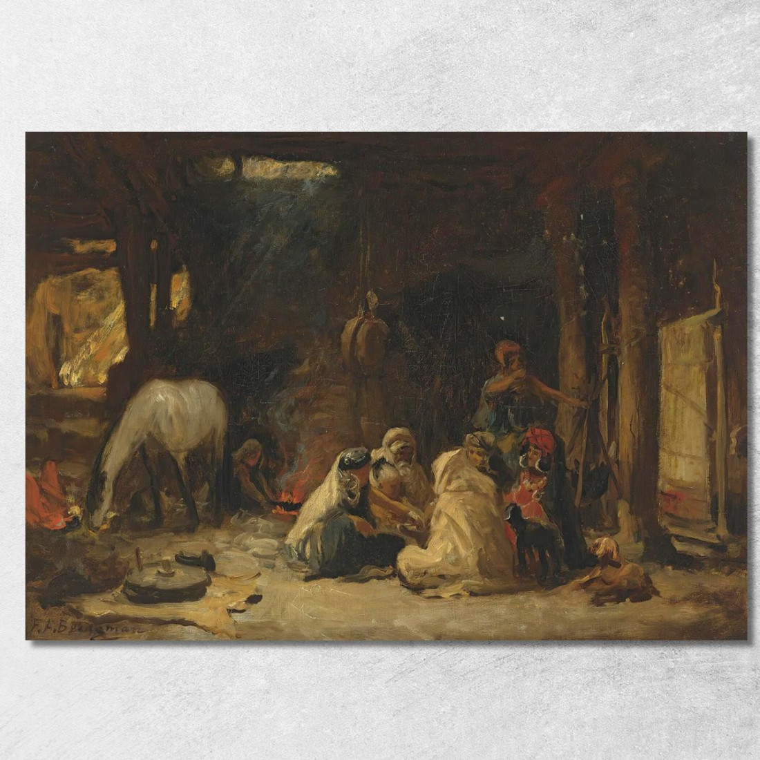 A Riposo L'Algeria Frederick Arthur Bridgman fab15 quadro stampato su tela