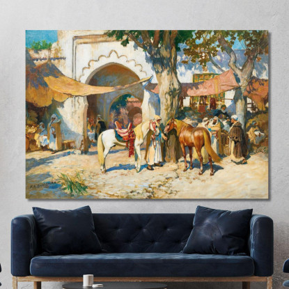 Nel Suk. Algeria Frederick Arthur Bridgman fab19 quadro stampato su tela