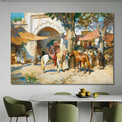 Nel Suk. Algeria Frederick Arthur Bridgman fab19 quadro stampato su tela
