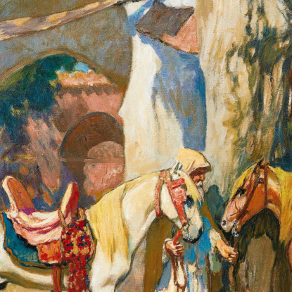 Nel Suk. Algeria Frederick Arthur Bridgman fab19 quadro stampato su tela