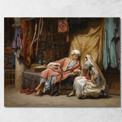 Nel Souk Di Tunisi Frederick Arthur Bridgman fab28 quadro stampato su tela