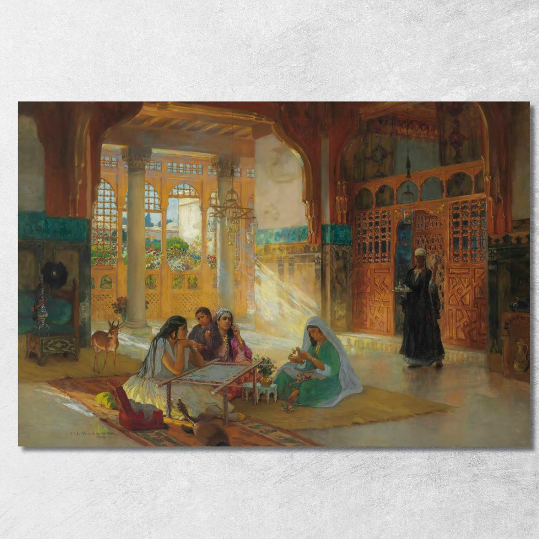 Interno Di Un Palazzo Arabo Frederick Arthur Bridgman fab29 quadro stampato su tela