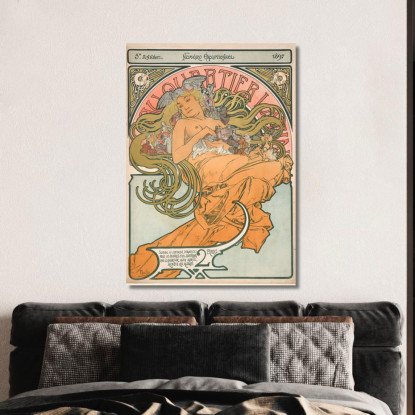 Nel Quartiere Latino 1897 Alphonse Mucha amu16 quadro stampato su tela