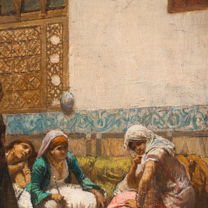 Interno Moresco Frederick Arthur Bridgman fab37 quadro stampato su tela